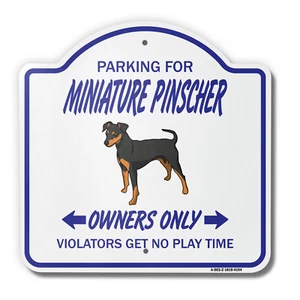 Miniature Pinscher 18" X 18" Heavy-Gauge Aluminum Architectural Sign - Picture 1 of 4