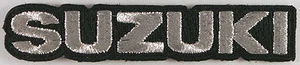 Suzuki Motorcycle Text Iron on Patch, Bikers, Japan - Picture 1 of 1