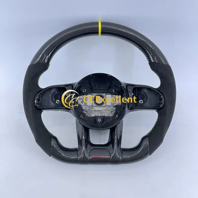 For Mercedes-Benz C43 CLA45 S S65 C63 W205 W204 AMG Carbon Fiber Steering Wheel - Image 1 of 4