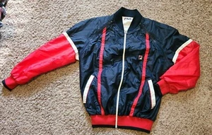 VTG 70'S 80'S FILA MEN'S LINED COLOR BLOCK TENNIS WINDBREAKER JACKET SZ 38 MADE  - Picture 1 of 5