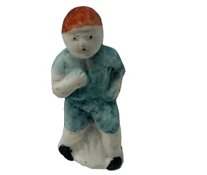 Vintage Japanese Man Boy Miniature Bisque Figure Figurine Mini - Picture 1 of 5