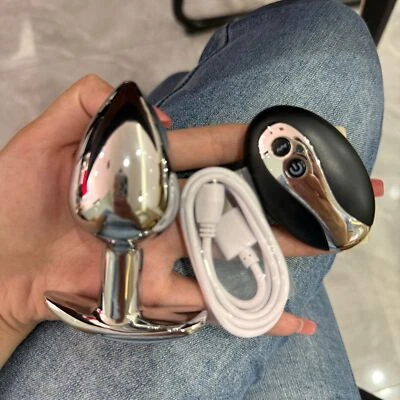 Consolador vibrador anal de metal masajeador de próstata juguetes sexuales para hombres mujeres EE. UU. Foto 1 de 4