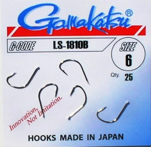 Gamakatsu Bream Hooks, 25 Piece Feeder Hooks 1810B, Size 6, 8, 10,12, 14,16, 18 - Image 1 of 1