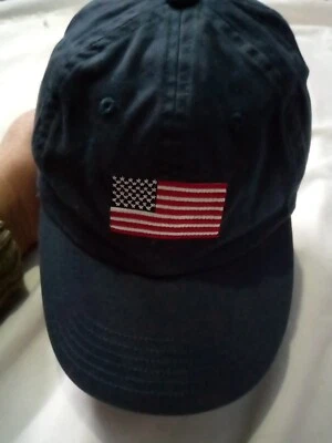 Chapéu vintage banana republic bordado ajustável bandeira dos EUA - Imagem 1 de 4