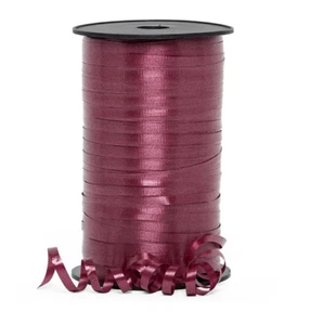 Burgundy Crimped Christmas Curling Ribbon - 500 Yards Roll, 3/16" Wide Gift Wrap - Picture 1 of 1