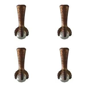Herrajes para muebles de bola de vidrio con pie de garra de hierro fundido vintage - Imagen 1 de 4