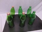 (6) 1976 7-UP soda Green color American Bicentennial Bottles All different 7.5"