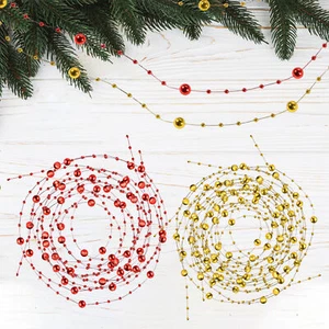 Girlande Perlen Kette Weihnachten Baum Hängende Dekoration Hochzeit Heim Party - Bild 1 von 12
