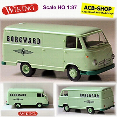 Borgward B 611 Scatola 1957-62 Verde Bianco 1:87 Wiking 270 49 - Immagine 1 di 4