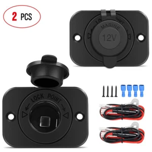 12V Cigarette Lighter Socket Charger Power Adapter Car Auto Marine Motorcycle RV - Picture 1 of 6