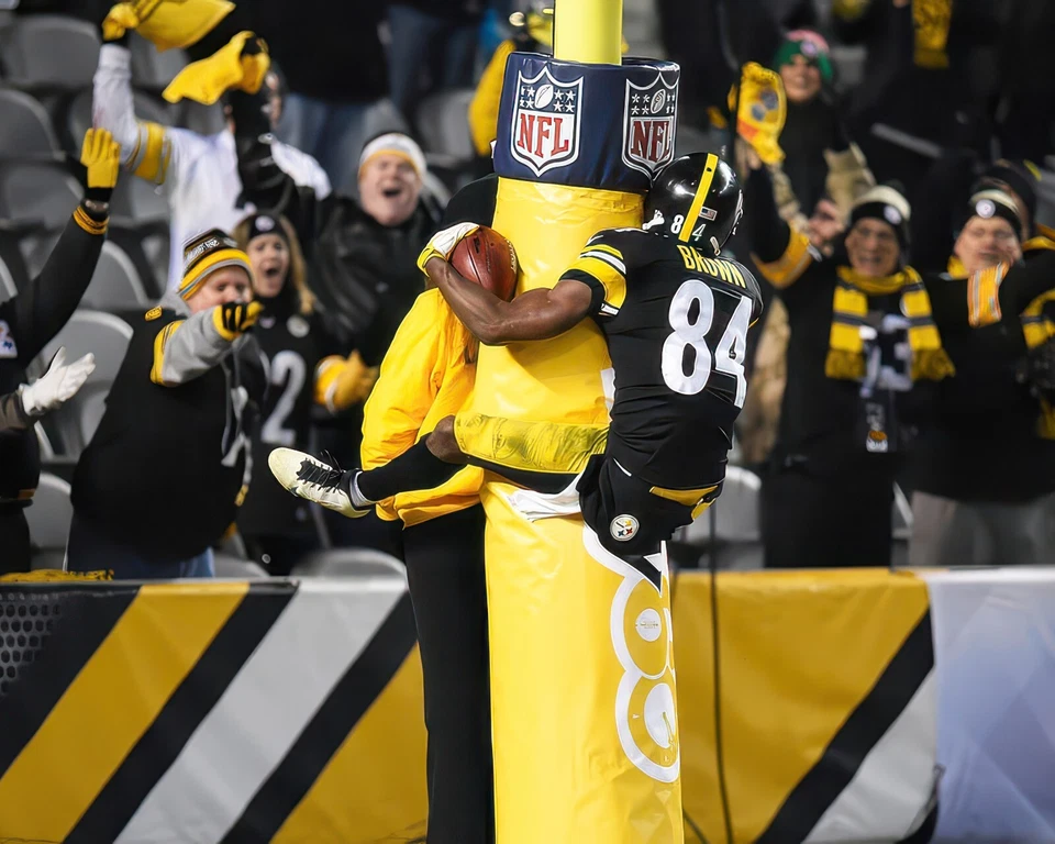 Impresión fotográfica brillante Antonio Brown #84 Pittsburgh Steelers NFL 8"X10" 41 Foto 1 de 1