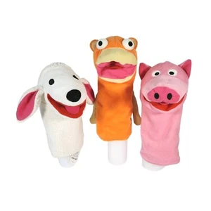 IKEA Hand Puppet Plush Lot Of 3 Klappar Lantlig Vild Pig Lamb Bear Pretend Play  - Picture 1 of 11