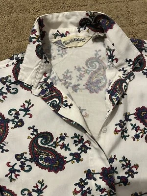 Camisa De Colección Diane Von Furstenberg Estampado Cachemira Botón Delantero Talla Pequeña Foto 1 de 4