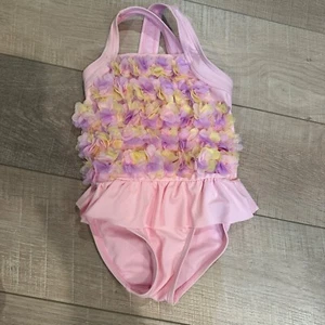 BMAGICAL BY BTWEEN GIRLS PINK FLORAL ONE PIECE SWIM SUIT 4T - Picture 1 of 4