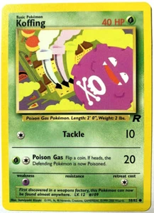 KOFFING - Team Rocket Set - 58/82 - Common - Pokemon Card - Unlimited - NM - Picture 1 of 2
