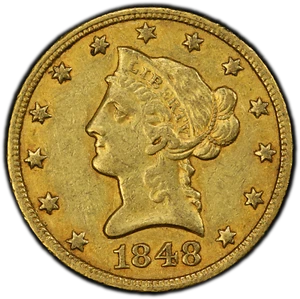 1848-O $10 Liberty PCGS AU55 CAC - Picture 1 of 6