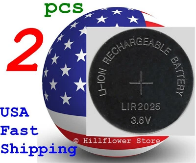 2件装LIR2025 2025散装3.6伏可充电LIR顶锂电池 — 第 1/4 张图片