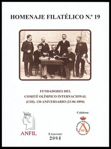 España Spain Homenaje Filatélico 19 2024 Fundadores del Comité Olímpico Inte - Picture 1 of 1