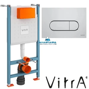 Vitra V-Fix vorne verdeckt Zisterne WC Rahmen Chrom Unterputzplatte für Wand aufgehängt - Bild 1 von 8