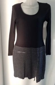 Best Connection Minikleid schwarz langarm Stretch 34 XS oben Shirt unten Rock - Bild 1 von 11