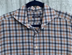 SUITSUPPLY Mens 15.5 32 Gray Plaid Dress Shirt Long Sleeve Button Down - Picture 1 of 8