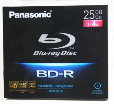 Panasonic LM-BE25LDE Bluray Disc 25GB Single Made in Japan BD-R FACTORY SEALED - Image 1 of 4