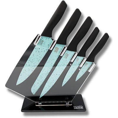 Messerset 6-tlg. mit Acryl Messerständer Jade Knife Series + Stand Starlyf® - Bild 1 von 4