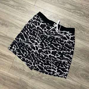 Under Armour Standard Board Shorts Swim Trunks Mens XL Black White Lined - Picture 1 of 11