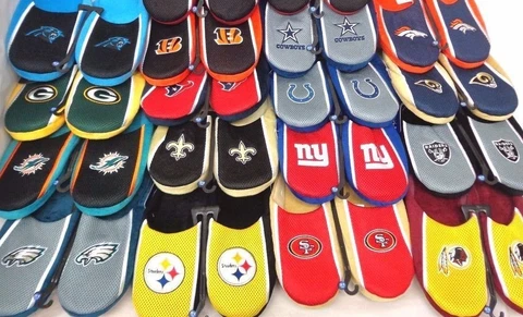 NFL Jersey Slide in Slippers by Forever Collectibles Select Size AND Team Below Cover