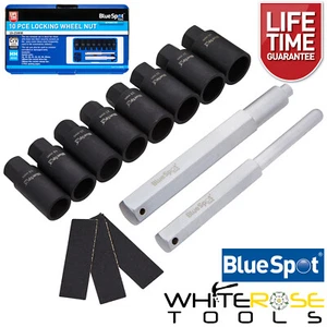 BlueSpot Locking Wheel Nut 10 Piece 18-25mm Set Garage Sockets - Picture 1 of 4
