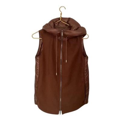 Colete acolchoado Schneiders Salzburg feminino marrom Simona premium com capuz 6 - Imagem 1 de 4