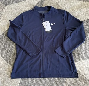 Women’s NIKE DRI-FIT CLUB UV ADVANTAGE FULL-ZIP GOLF JACKET Navy Blue Sz XL NWT - Picture 1 of 6