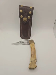 Beautiful 110 Elk Knife Laser Cut W/ Box & Sheath 3.75” Blade NOS - Picture 1 of 5