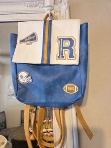 Rucksack Handtasche Buchtasche Riverdale Varsity Slouch Archie blau RHS Patch & Knopf - Bild 1 von 3