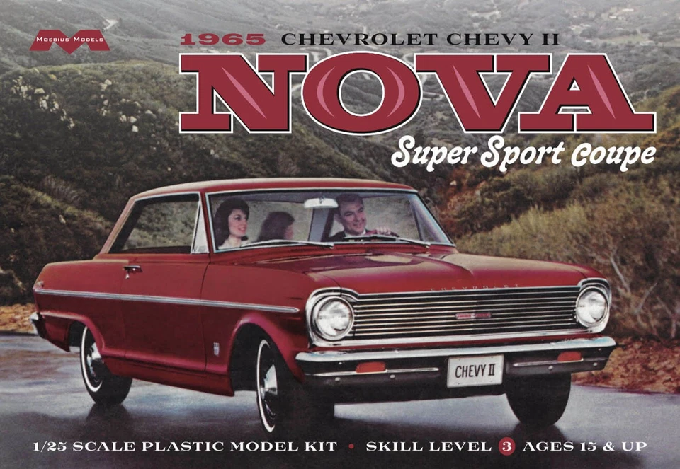 Kit modelo plástico cupé Chevy Nova SS 1965 escala 1/25 Moebius 2322 Foto 1 de 1