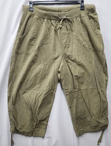 Gloria Vanderbilt Casuals Pull on pants Tie/elastic waist Olive Green 3X VGUC! - Picture 1 of 7