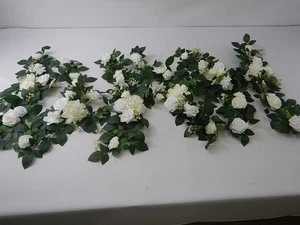 Ling's Moment 6 Pack, 2' Artificial Flowers Garland, White - Picture 1 of 3