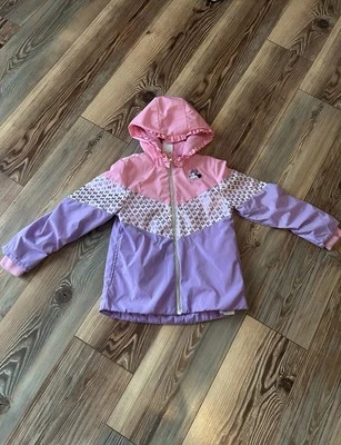 Disney Store Minnie Mouse Juvenil Impermeable Chaqueta Capucha Rosa Forrado de Vellón Talla 5/6 Foto 1 de 4