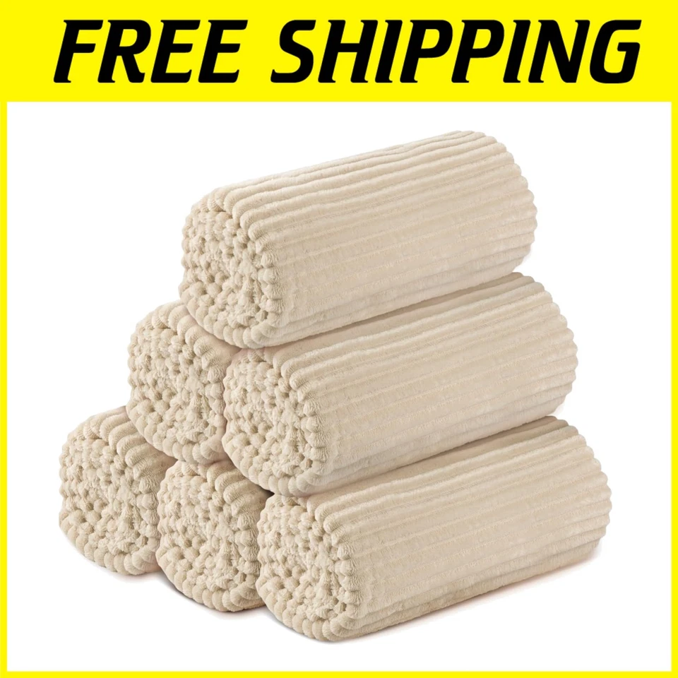 6-Pack Flannel Throw Blankets - Lightweight & Cozy - Image 1 of 4