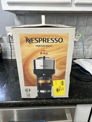 Nespresso Vertuo Next Premium Coffee and Espresso Machine by De'Longhi - Chrome - Image 1 of 4