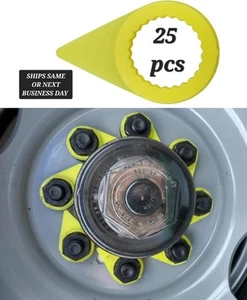 25 Loose Wheel Nut Check Indicator for 33mm Lugs 22m Tabs Flags Pointers Torque - Picture 1 of 8