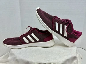 🔥 Women’s Size 8 Maroon Adidas Cloudfoam Lite Racer Sneakers PRE OWNED - Picture 1 of 10