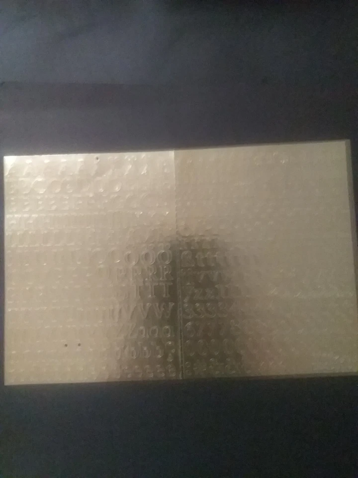 Creative Memories - Mini ABC/123 - Gold Classy Stickers - One Sheet Foto 1 de 1