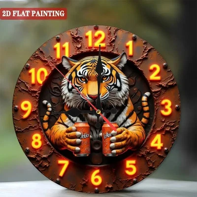 CINCINNATI BENGALS wall clock 2D SILENT MOVEMENT DESIGN OFFICE BEDROOM MAN CAVE - Image 1 of 2