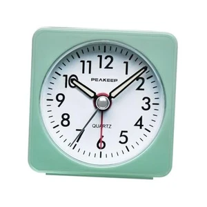  Ultra Small, Battery Travel Alarm Clock with Snooze and Light, Aquamarine - Picture 1 of 8