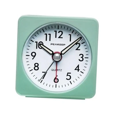  Ultra Small, Battery Travel Alarm Clock with Snooze and Light, Aquamarine - Image 1 of 4