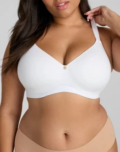 Honeylove Cloud Embrace Wireless Contour T-Shirt Bra White Plus Size 44C - Picture 1 of 5