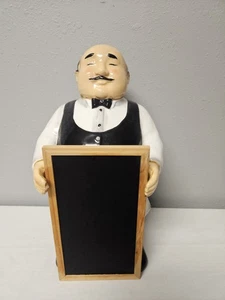 Jennifer Brinley Certified International Ceramic 14" Chef W/Chalk Board Figure - Picture 1 of 8