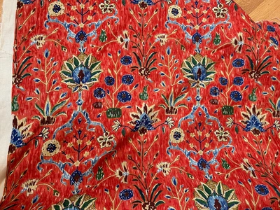 Lee Jofa Persian Print Cane fabric 3 yards 53” wide red more available - Image 1 of 4