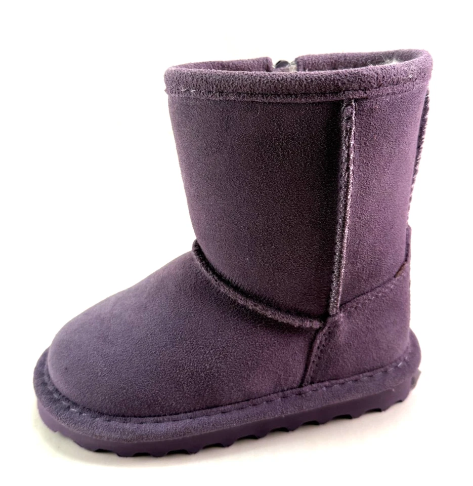 BearPaw Elle 学步儿童男女通用麂皮绒羊毛混纺靴可选尺寸/颜色 — 第 1/3 张图片